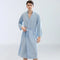 Peignoir homme absorbant bleu