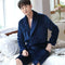 Peignoir homme coton bleu