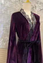 Women's velvet bathrobe - Vignette | Ava-Paris