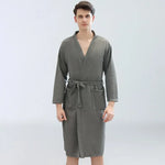 Men's honeycomb bathrobe - Vignette | Ava-Paris