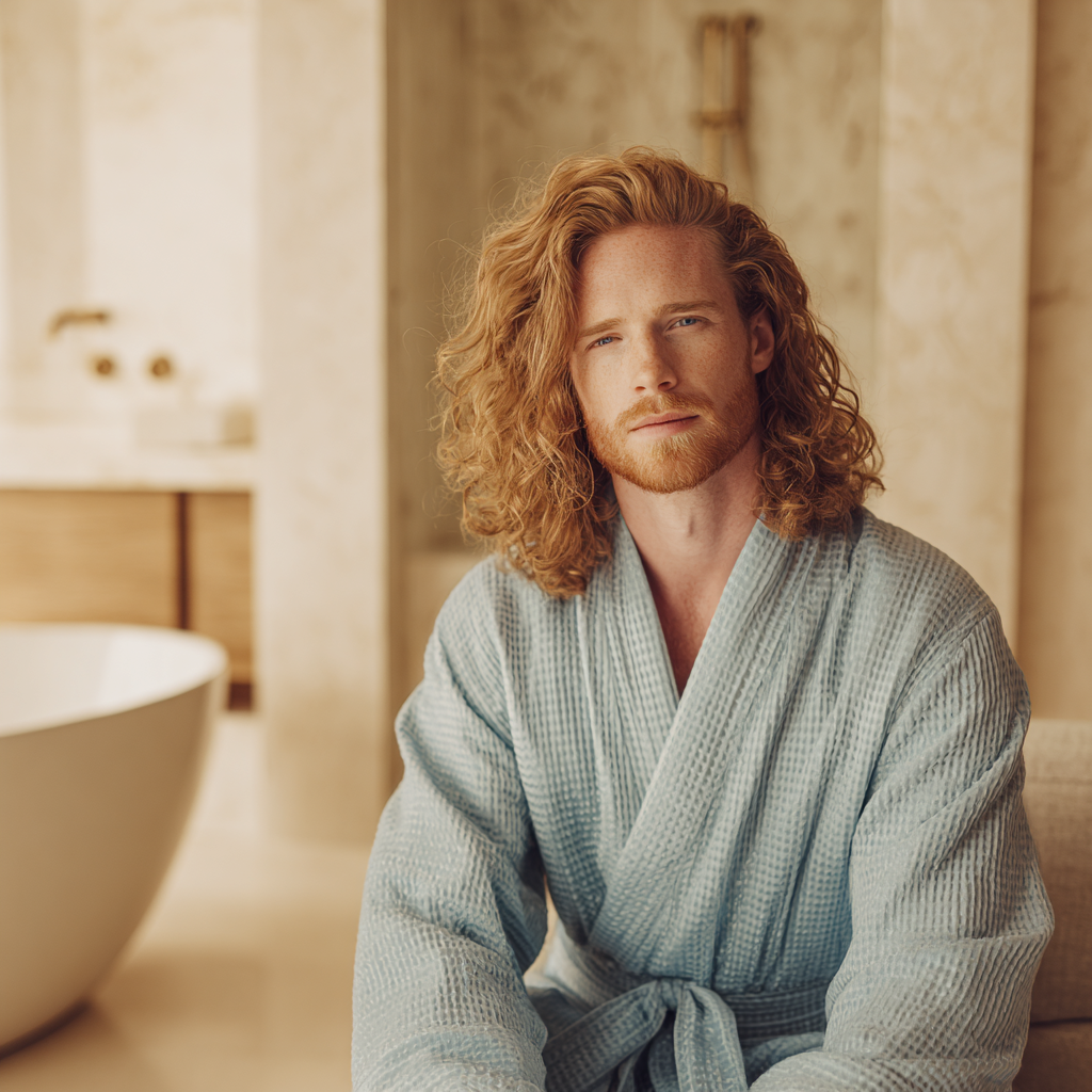 Peignoir homme éponge