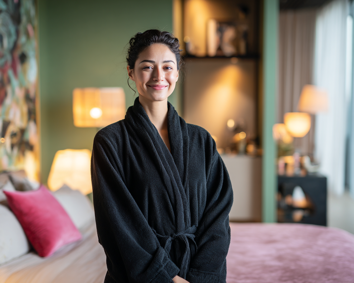 Peignoir femme coton