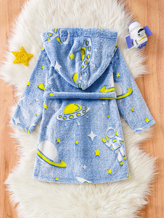 Dos du Peignoir enfant à capuche