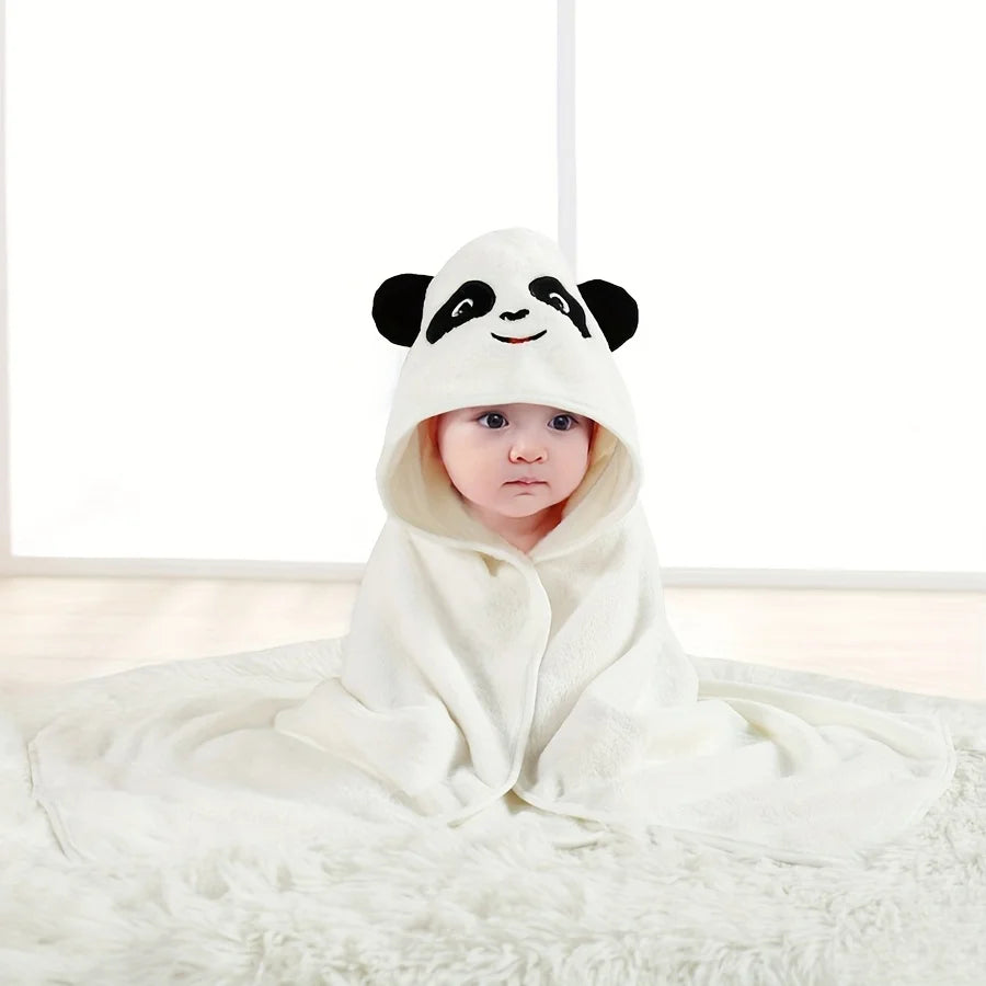 Peignoir bébé chaud blanc panda