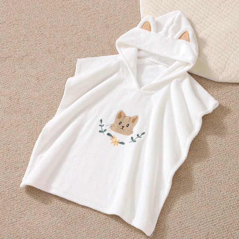 Peignoir bébé hiver chat