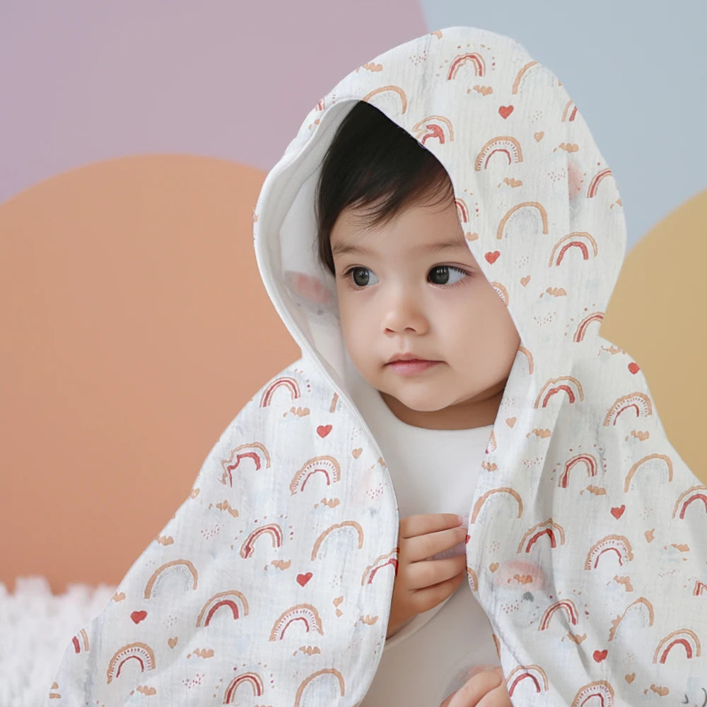 Peignoir bébé éponge capuche