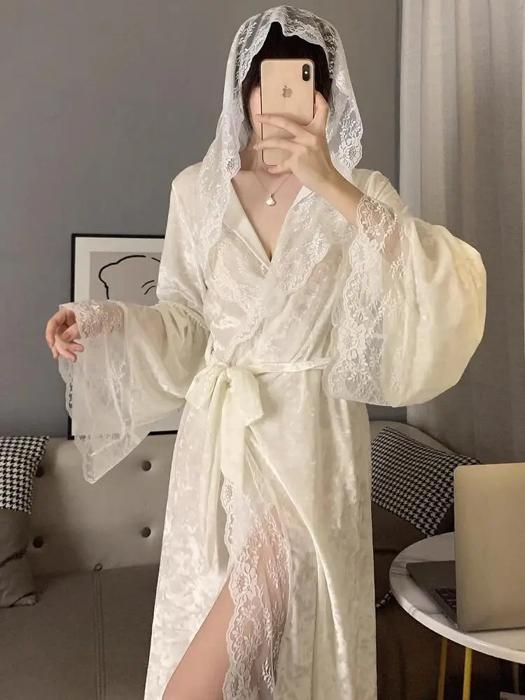Peignoir blanc femme 1