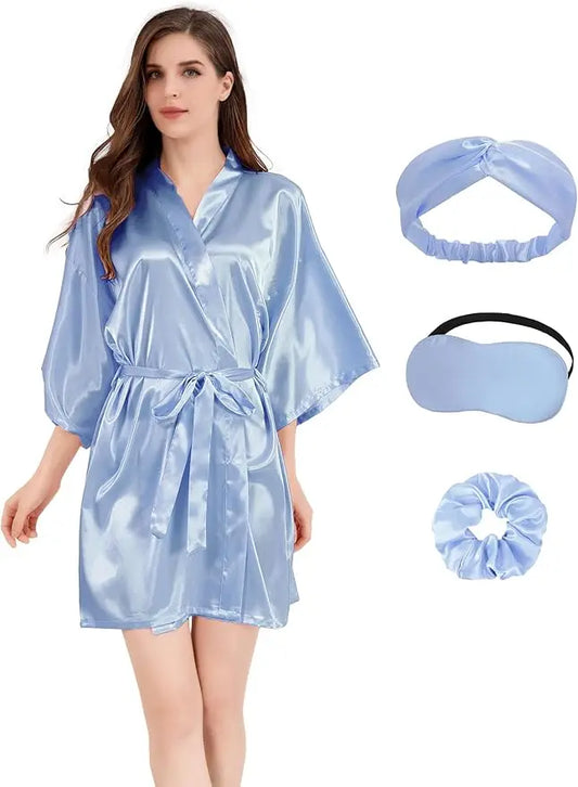 Peignoir bleu doux