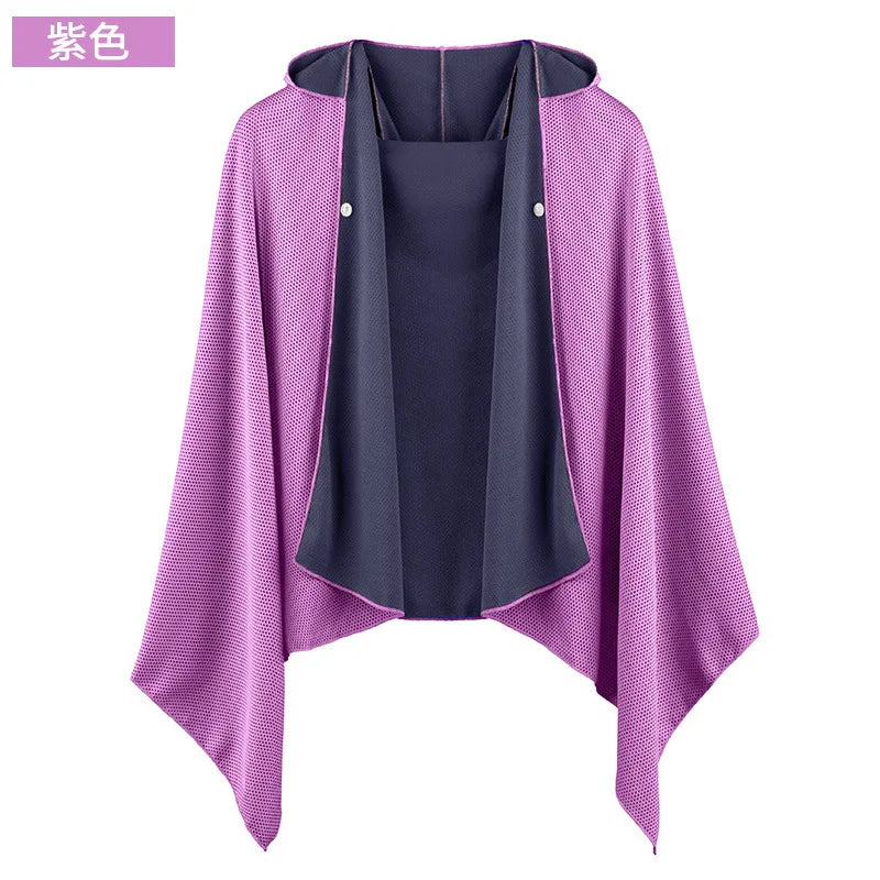 Peignoir camping violet