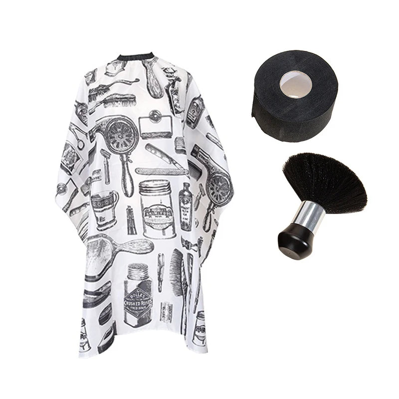 Peignoir de coiffeur blanc