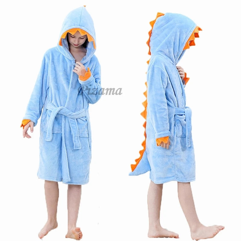 Peignoir enfant doux dinosaure