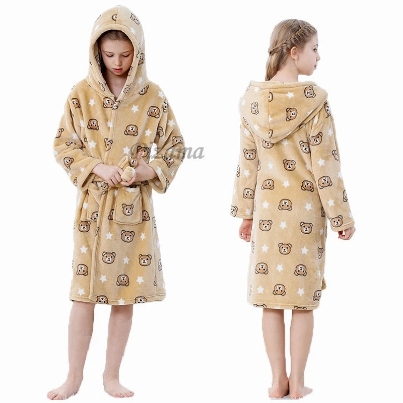 Peignoir enfant doux ours