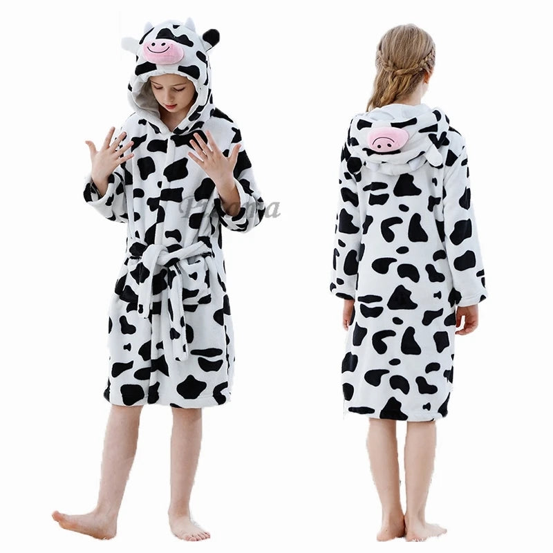 Peignoir enfant doux vache