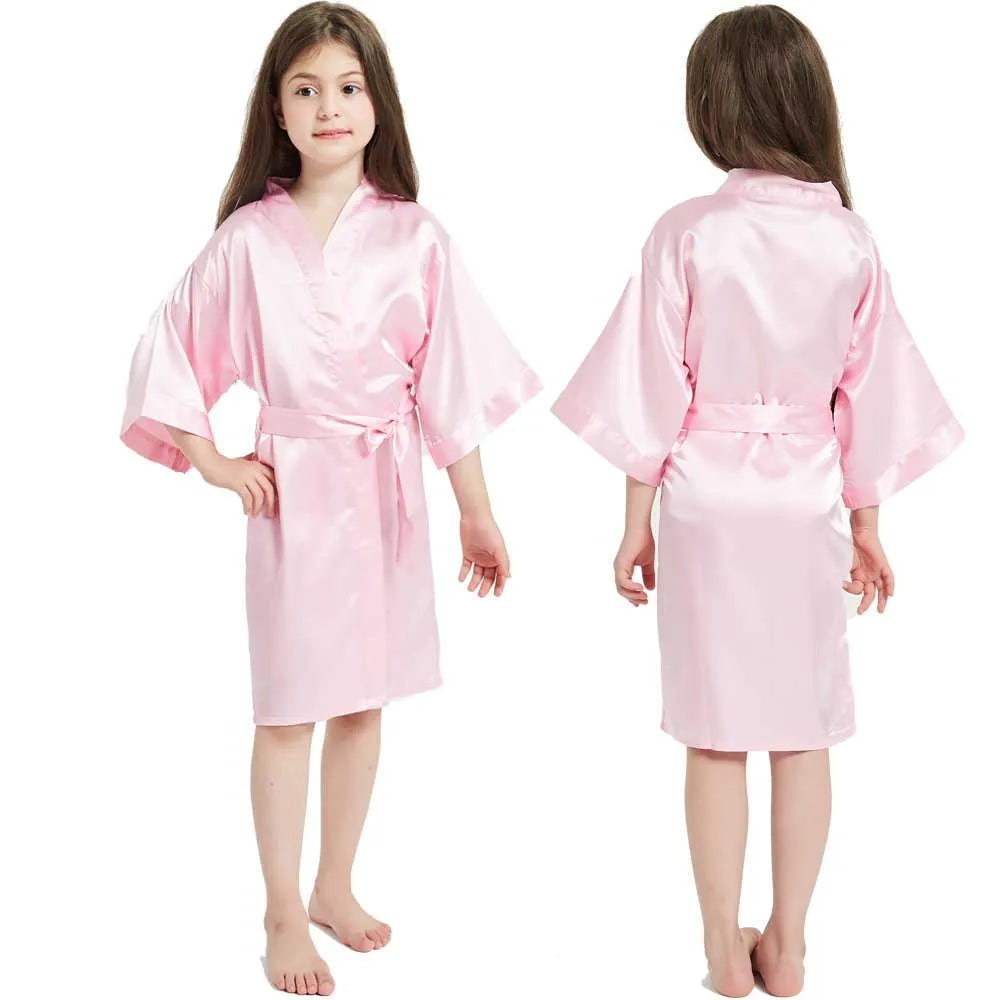 Peignoir enfant été rose