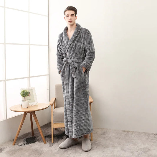 Peignoir eponge homme gris