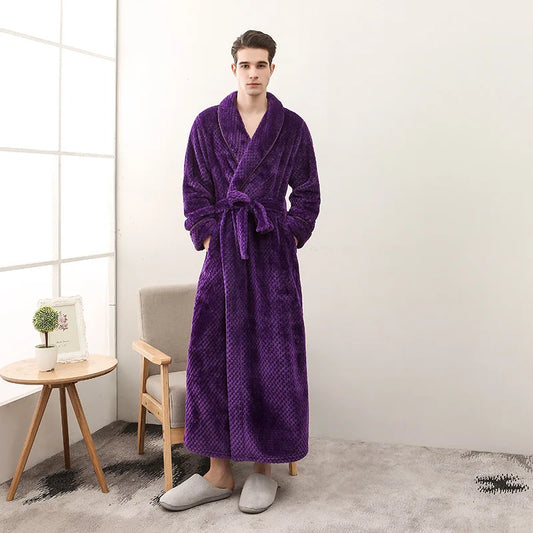 Peignoir homme épais violet