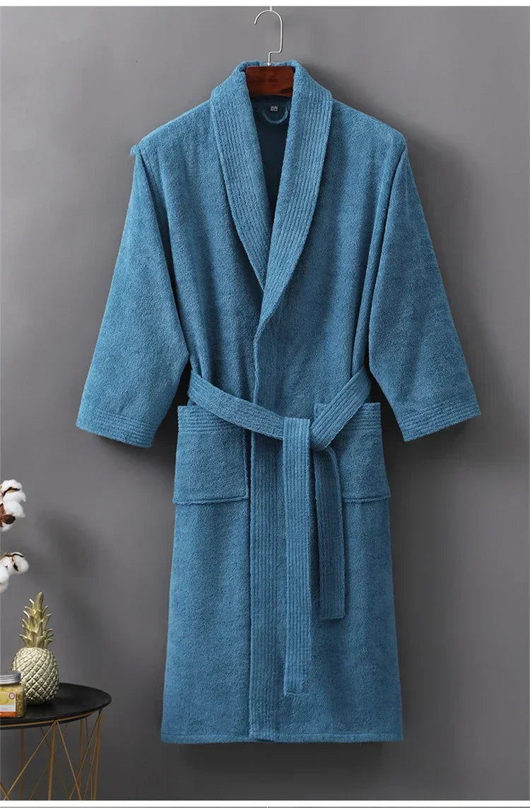 Peignoir kimono bleu