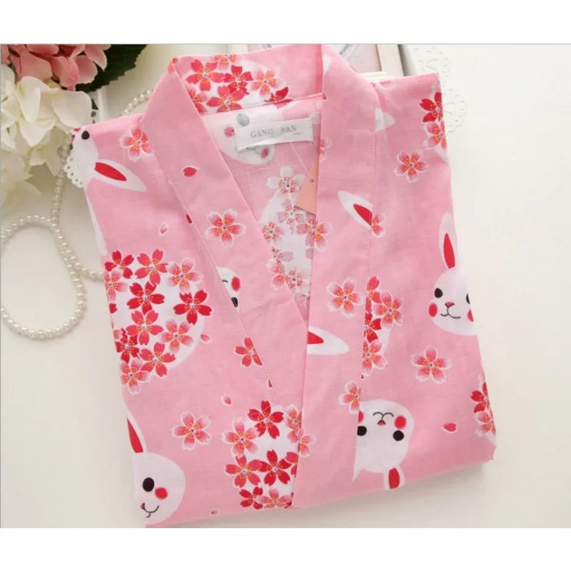 Peignoir kimono femme rose