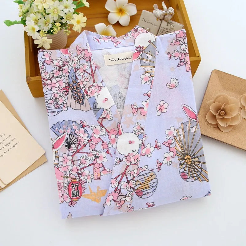 Peignoir kimono femme violet