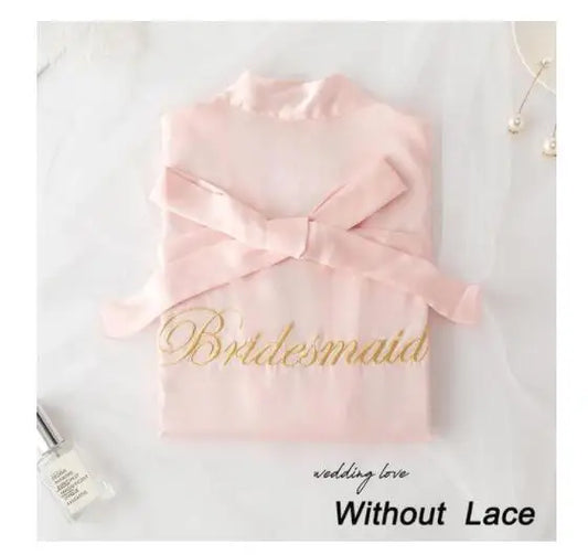Peignoir mariage rose