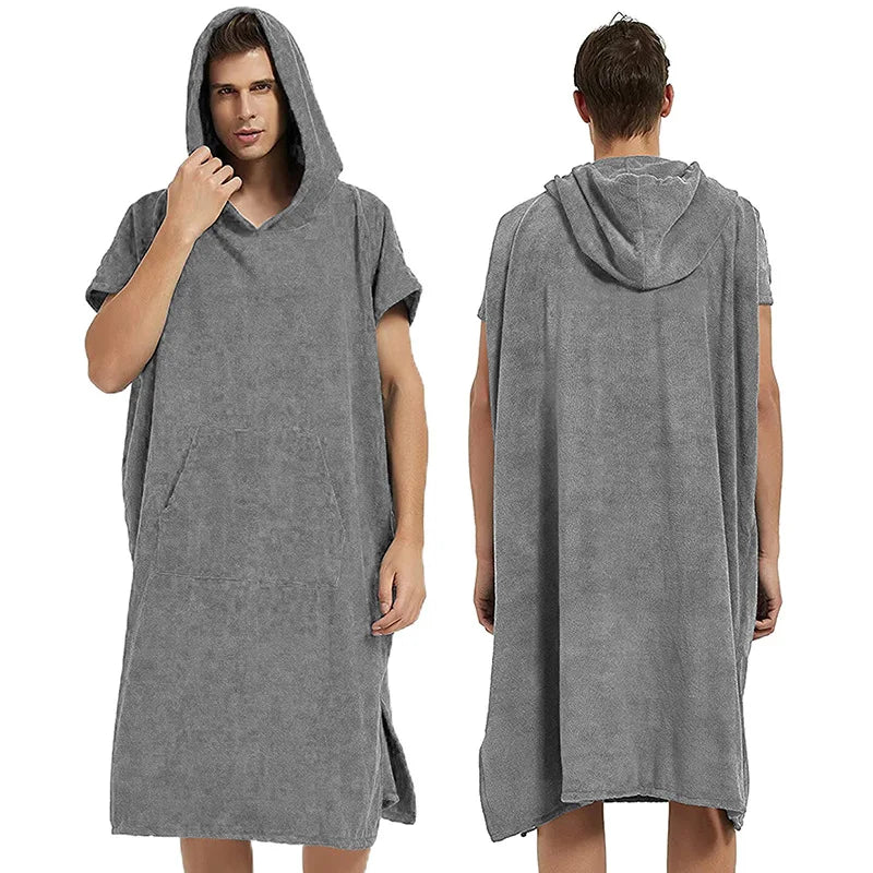 Peignoir natation homme gris
