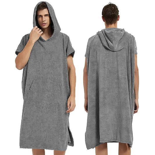 Peignoir natation homme gris
