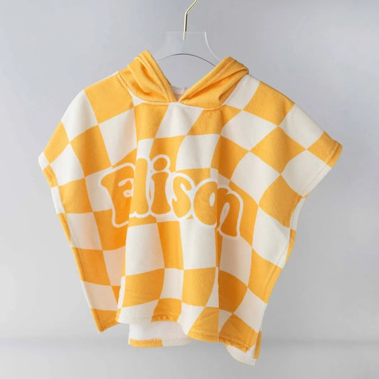 Peignoir piscine enfant jaune