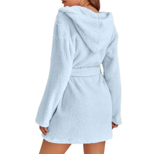 Peignoir salle de bain bleu ciel