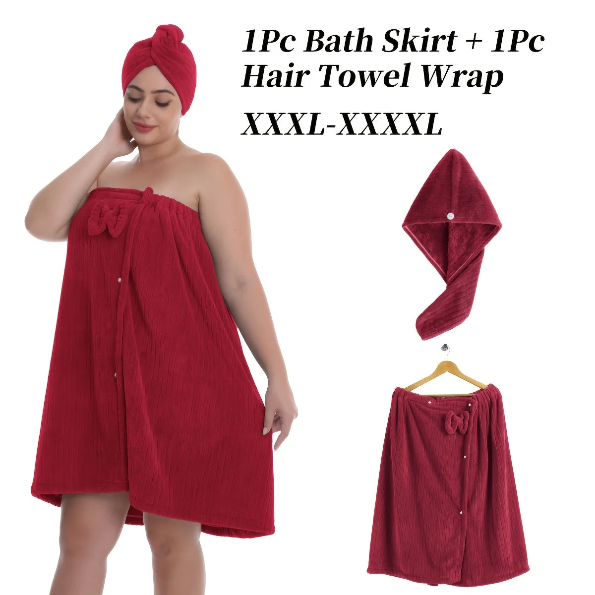 Peignoir sauna rouge