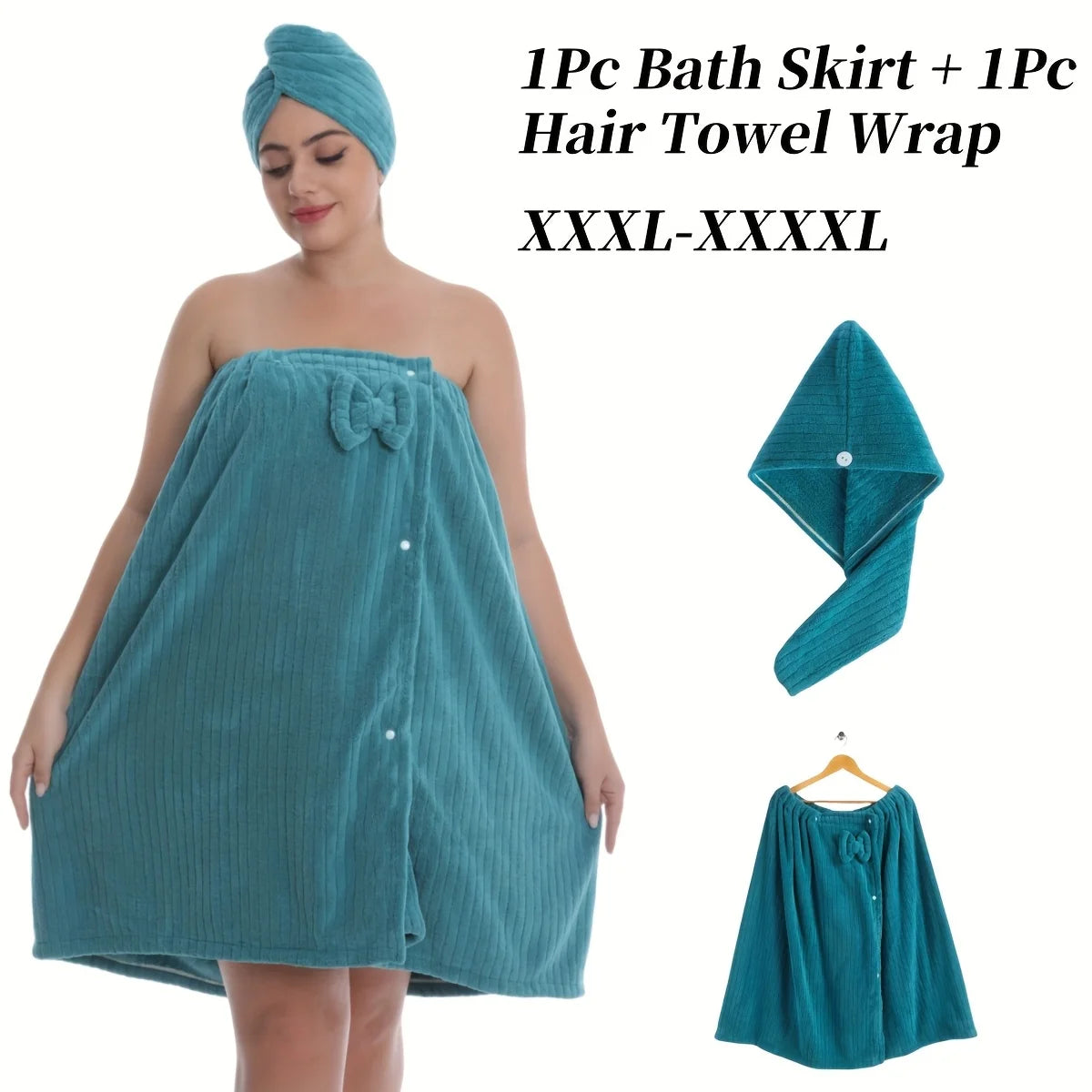 Peignoir sauna turquoise