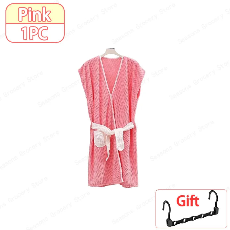 Peignoir spa femme rose