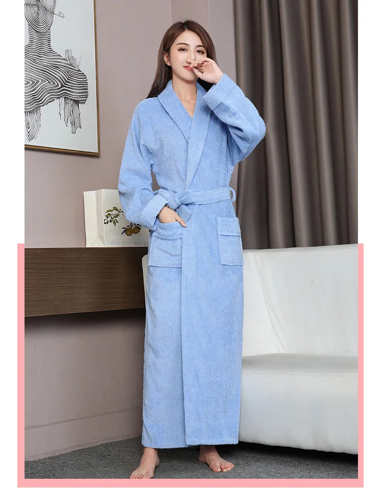 Peignoir thalasso bleu