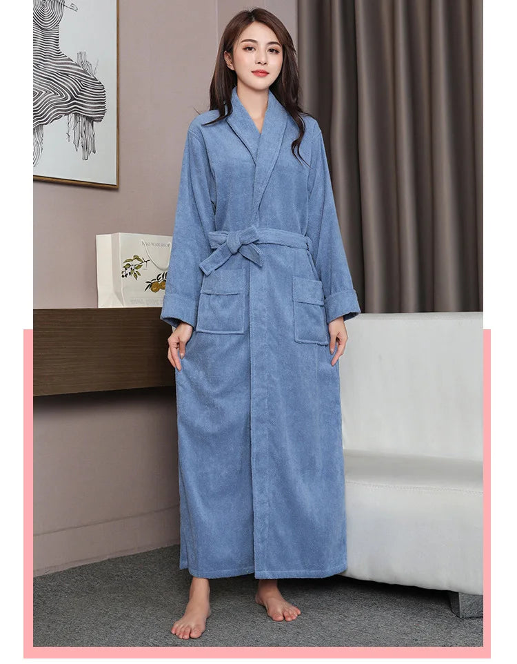 Peignoir thalasso bleu foncé