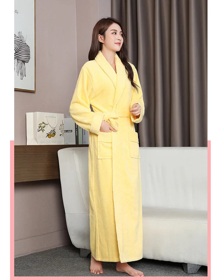 Peignoir thalasso jaune