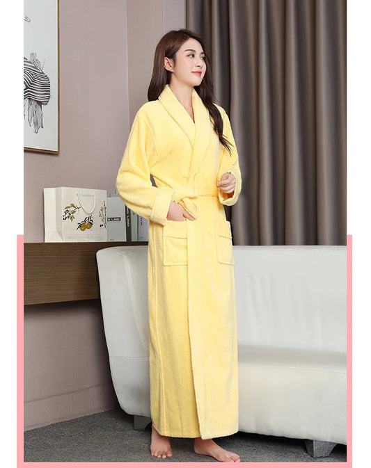 Peignoir thalasso jaune