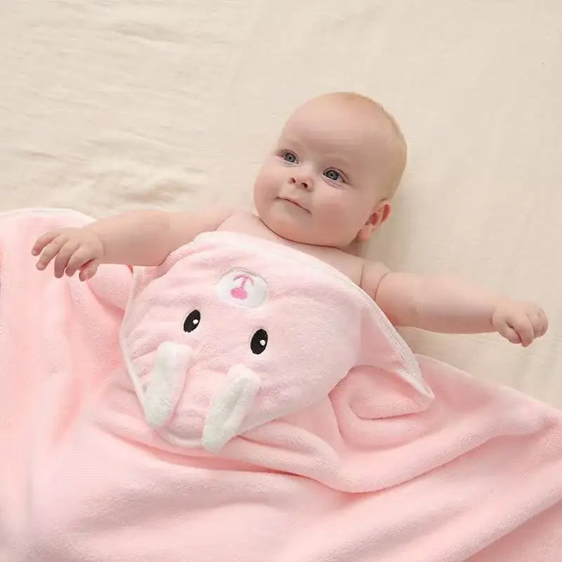 Peignoir bébé à capuche