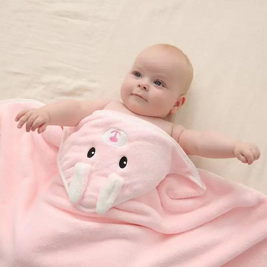 Peignoir bébé à capuche