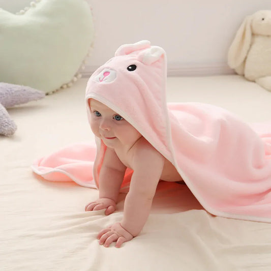 Peignoir bébé à capuche
