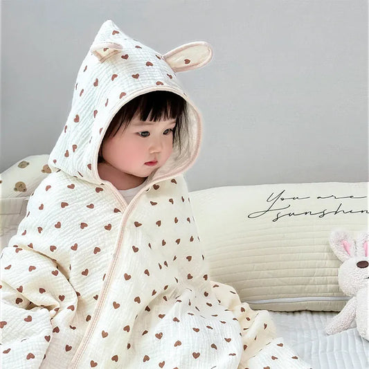 Peignoir bébé coton