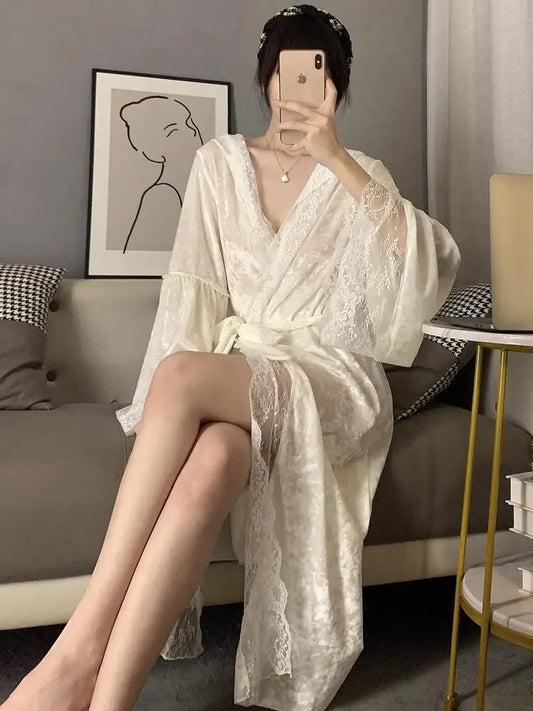 Peignoir blanc femme