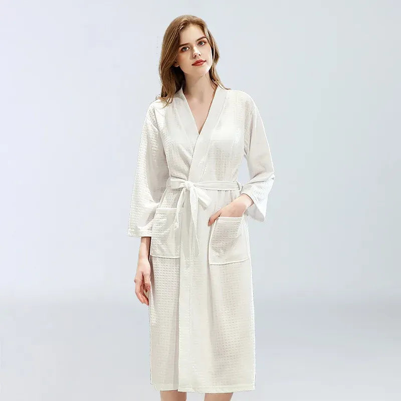 Peignoir femme nid d'abeille