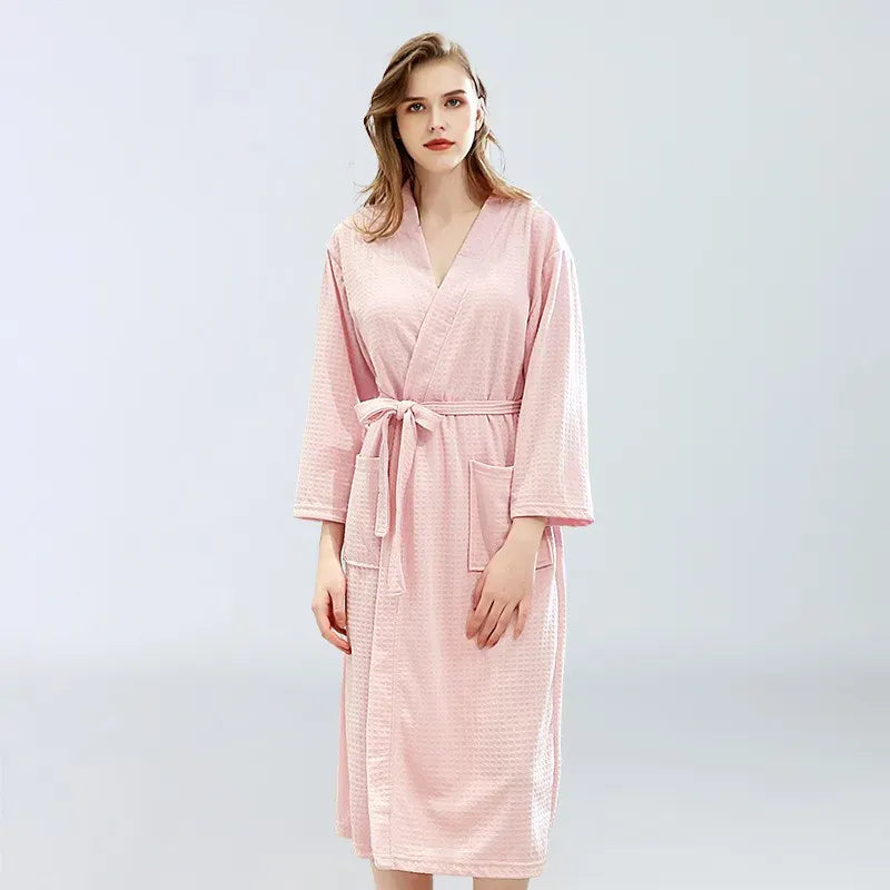 Peignoir femme nid d'abeille