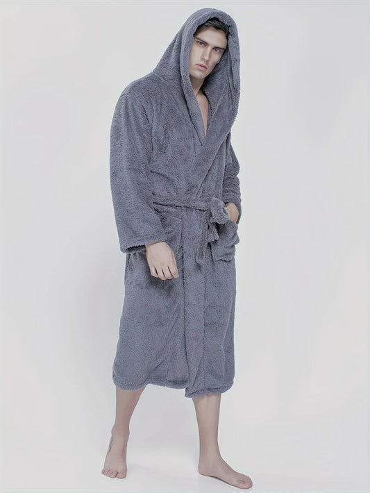 Peignoir homme à capuche