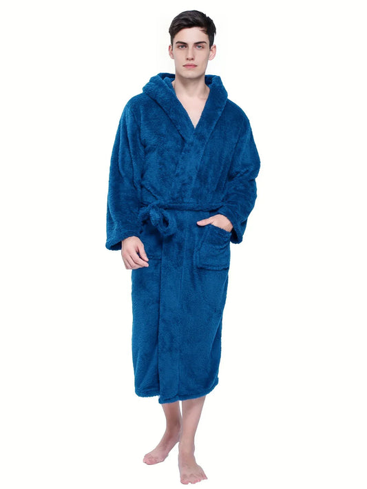 Peignoir homme à capuche