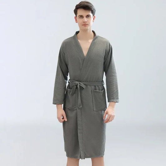 Peignoir homme nid d'abeille