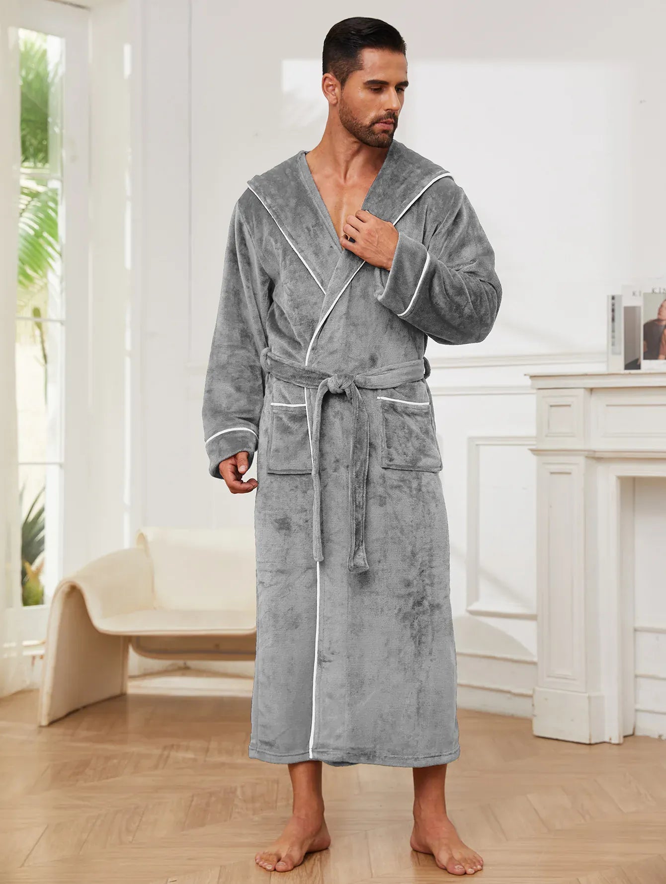 Peignoir homme polaire