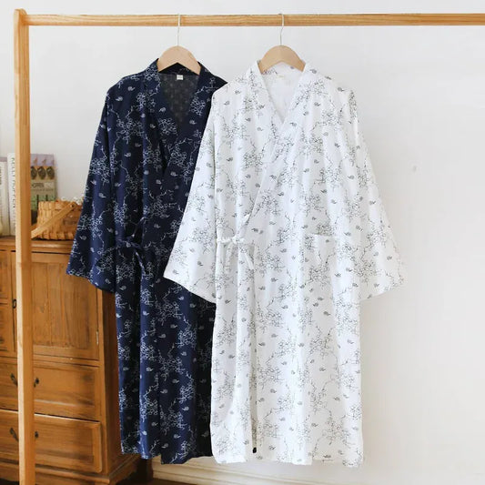 Peignoir kimono coton