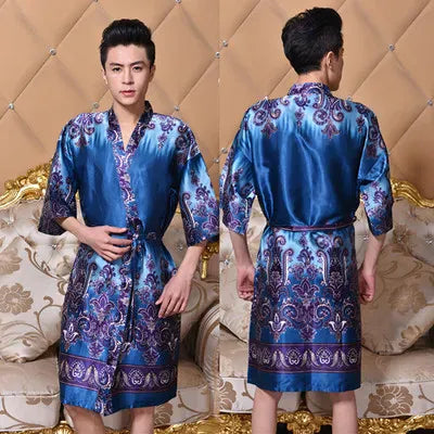 Peignoir kimono satin