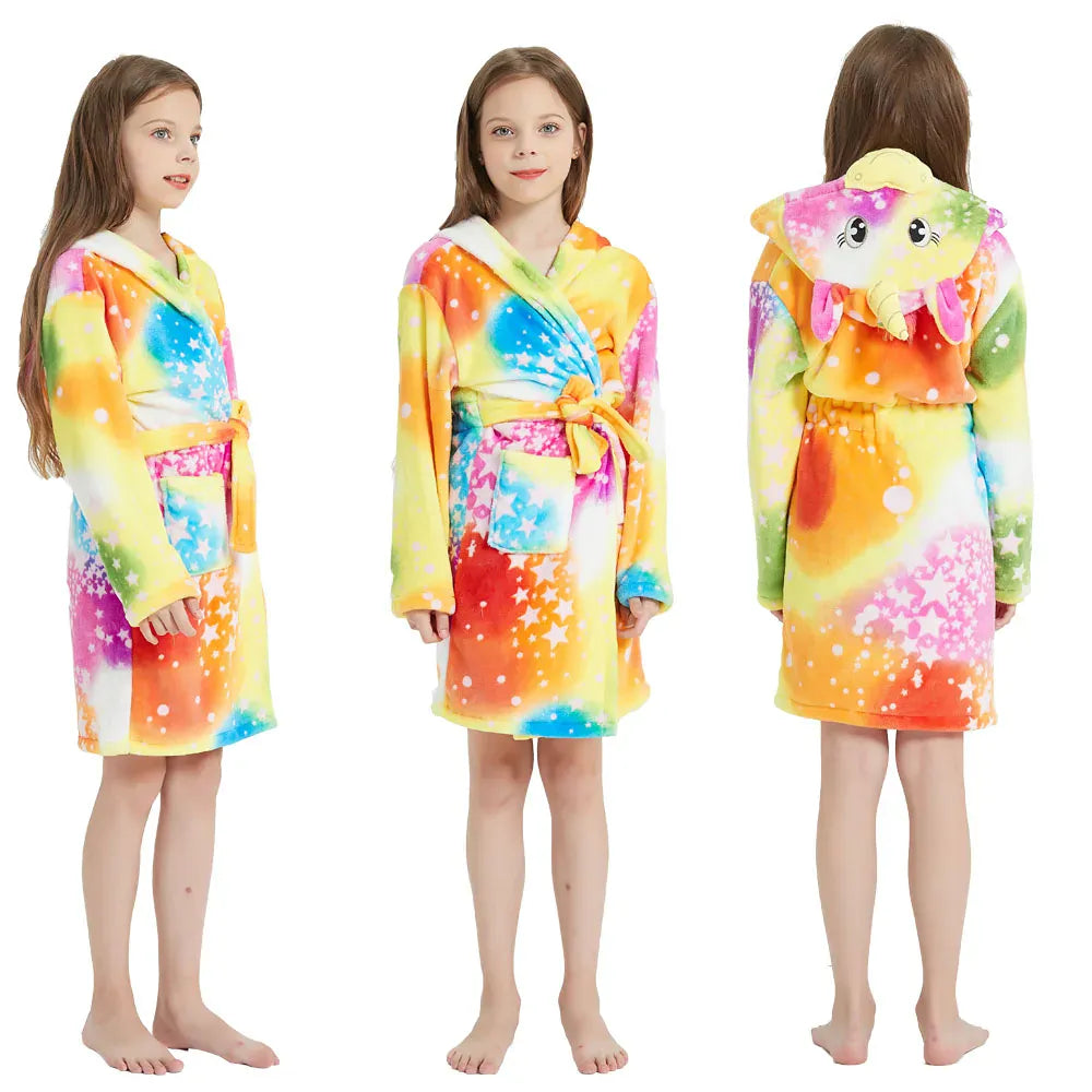 Peignoir licorne enfant