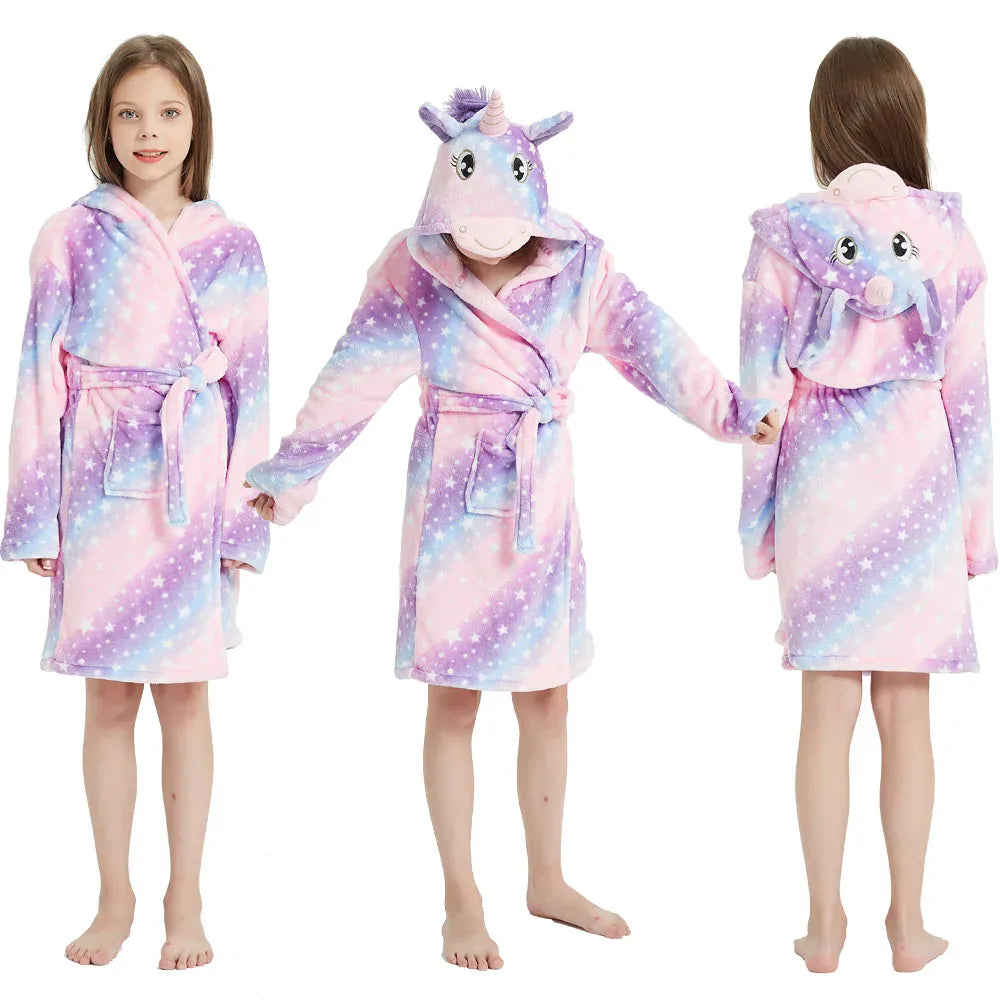 Peignoir licorne enfant